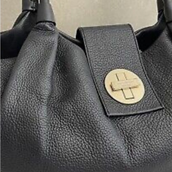 VTG Kate Spade Authenticate NWOT turn lock Buckle. Pebble Midnight Black bag - Picture 2 of 11
